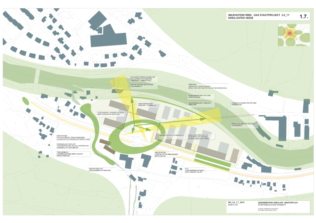 Skizze der Erschließung der Kreilhofer Heide als Wirtschaftspark